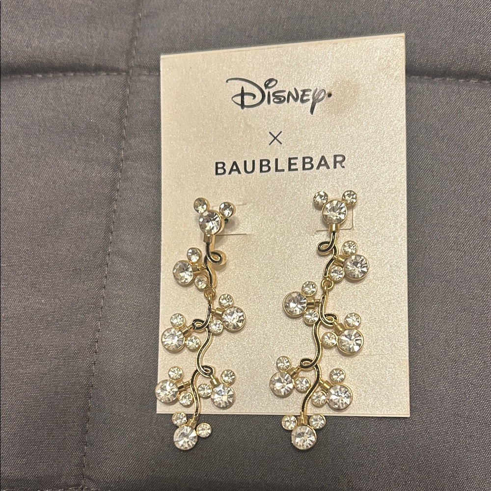 BaubleBar Gold and Silver Crystal Earrings Mickey Crystal